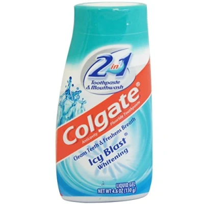 Image of Colgate 2 in 1 Toothpaste and Mouthwash, Whitening, ICY Blast 4. 60 oz (Pack of 5)