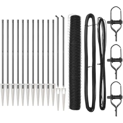 Image of vidaXL Fencing Set of 2 Grey Metal Standard Durable
