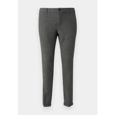 Image of JACK &amp; JONES Men&#039;s Jpstmarco Jjhenry Chino Sn Trousers, Dark Grey/Detail: Houndstooth, 29 W/34 L