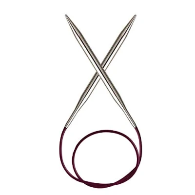 Image of KnitPro 40 cm x 5.5 mm Nova Fixed Circular Needles, Silver