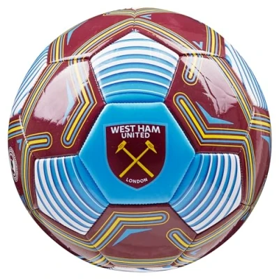 Image of West Ham United F.C. Football Soccer Ball for Adults Teenagers Kids Training Size 3, 4 or 5 Merchandise (Burgundy Logo, 3)