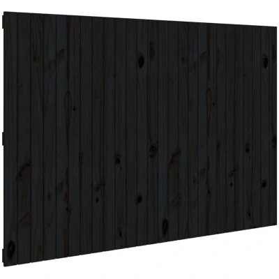 Image of vidaXL Wall Headboard Black 166x3x110 cm Solid Wood Pine