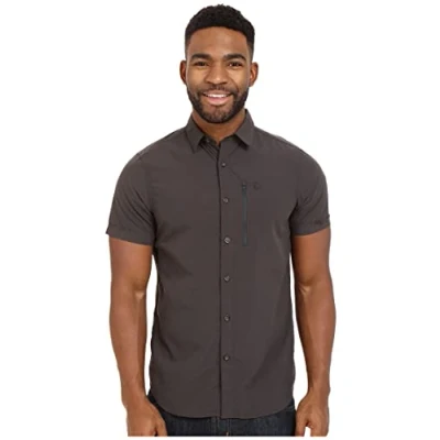 Image of Fjallraven 82268 Abisko Hike Shirt SS M mens Dark Grey L