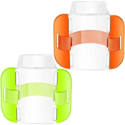 Image of 2 Packs Arm Badge Holders Armband Holder ID Card Security with Adjustable Strap for Emergency Workers Staff Warehouse Factory