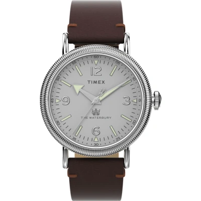 Image of Timex Standard Mens Brown Watch TW2W20300 Leather (archived) One Size