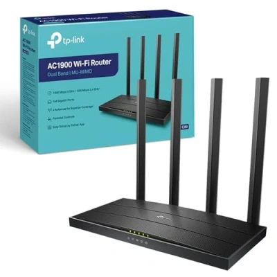 Image of TP Link Archer C80 AC1900 MU MIMO Dual Band Wireless Gaming Router, Wi Fi Speed Up to 1300 Mbps/5 GHz + 600 Mbps/2.4 GHz, Supports Parental Control, Guest