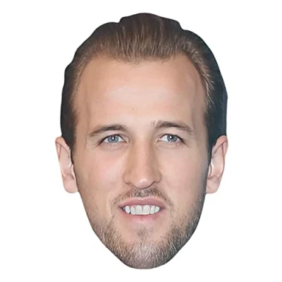 Image of STAR CUTOUTS CM233 Harry Kane Cardboard Face Mask With Tabs &amp; Elastic Great Talking Point, LIFESIZE