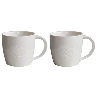 Image of STARBUCKS Porcelain Mug Venti Grande Fore Here Series White Collectors Set Variations 2 Venti/20oz/591ml