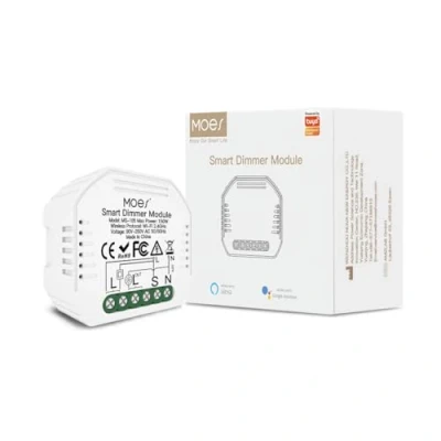 Image of MOES Tuya WiFi Smart Light LED Dimmer Switch Module, Life/Tuya App Wireless Remote Control, Compatible with Alexa Echo and Google Home, 1/2 Way, 1 Gang, Only Support 2.4Ghz