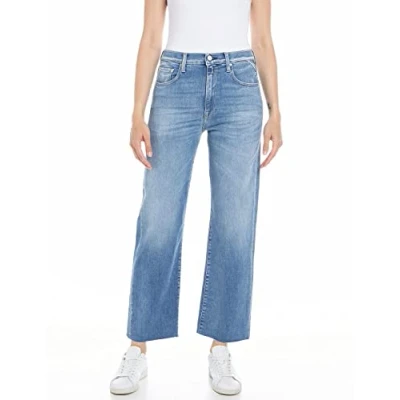Image of REPLAY Women&#039;s WA463 Reyne Power Stretch Modal Jeans, Medium Blue 009 1, 29W / 30L