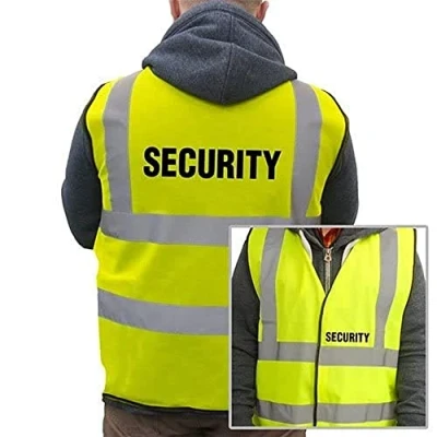 Image of VSafety 2XL Security Basic High Visibility Safety Vest, XX Large, Yellow