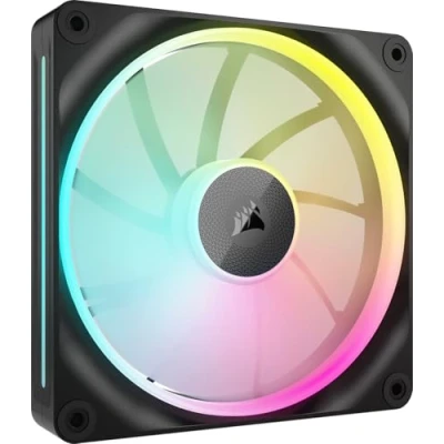 Image of Corsair iCUE LINK LX140 RGB 140mm PWM Fan Single Pack Dual Light Loops Requires System Hub (Sold Separately) AirGuide Technology Black