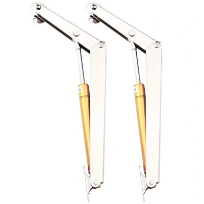 Image of Lid Support Hinge, Tiberham 100N Heavy Duty Gas Spring Stay Hinge Buffer Damper, Tatami Supports Strut Hydraulic Rod for Kitchen Cabinet Door Cupboard Toy Box Pneumatic Stop