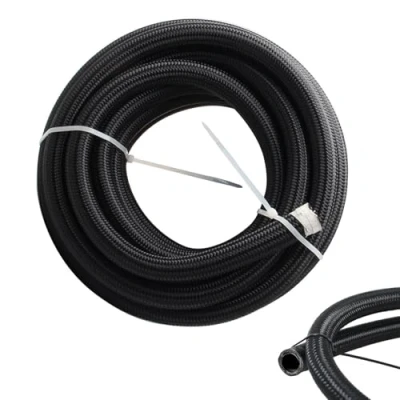 Image of Universal 8AN Fuel Line CPE Hose 6m/20FT Transmission Oil Cooler Lines Nylon Stainless Steel Braided AN8 for Car/Truck/ATV