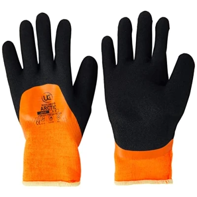 Image of UCI KoolGrip ARCTIC Thermal Dual Latex Waterproof Grip Work Gloves ORANGE (8/Medium)