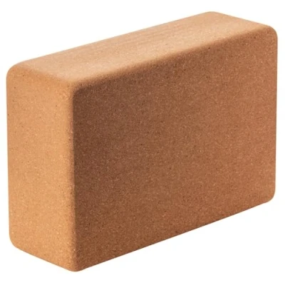 Image of CoreFit Yoga Brick Eco Friendly Natural Cork Block, Pilates Equipment for Gym &amp; Home Essentials, Anti Slip Block Support Poses