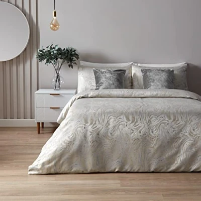 Image of Paoletti Marble Duvet Cover Set