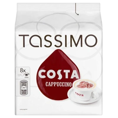 Image of Tassimo Costa Cappuccino Coffee (16 pods, 8 servings)