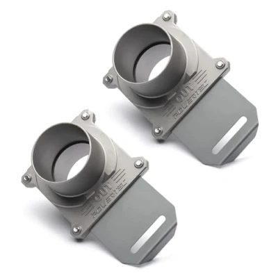 Image of POWERTEC 70325 P2 Blast Gate 2 1/2 Inch, w/Anti Clog and Air Leak Seal for Dust Collection, PK