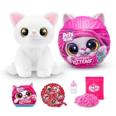 Image of Pets Alive Smitten Kittens Sissy, Surprise Kitten Plush, Ultra Soft Plushies, Interactive Toy Pets, Electronic Pet Kitten, Ages 3+ (Sissy)