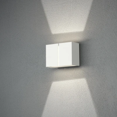 Image of Pavia Outdoor Modern Up Down Wall Light White 4x 3W LED, IP54
