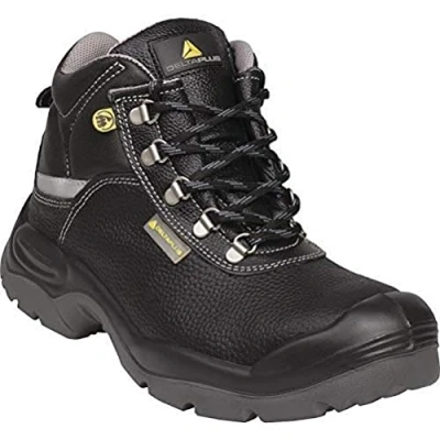 Image of Delta Plus SAUL2ES3NO46 5 x S3 SRC ESD Black Grain Leather High Boots, UK 11