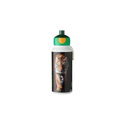 Image of Mepal Drinking Bottle Pop up Campus Leak Proof Drink For School BPA free &amp; Dishwasher Safe 400 ml Wild Tiger