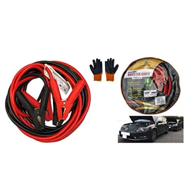 Image of 6 Metres 1000amp Heavy Duty Jump Leads Professional Booster Cables for HGV Cars Vans Truck with Safety Gloves and Carry Case