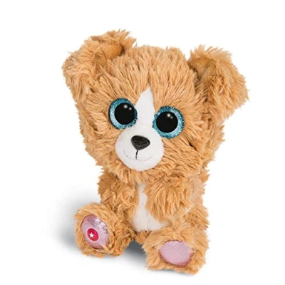 Image of NICI 46317 Cuddy Soft Toy Glubschis Dog Lollidog 15cm, Brown/White