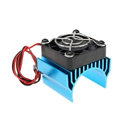 Image of VGOL RC Motor Heat Sink with Cooling Fan for 540 550 3650 3660 Model Car Remote Control Replacement Part Aluminum Alloy Blue