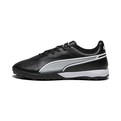 Image of Puma KING Match TT Astro turf trainers, Men&#039;s, Size: 9, Black/white High quality imitation leather