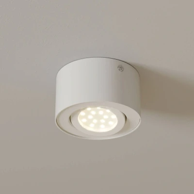 Image of Briloner Leuchten LED Surface Mounted Ceiling Light 5 W Reflector Pivotable 470 Lumen 3000 Kelvin White Diameter 9 cm
