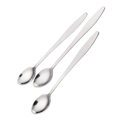 Image of KitchenCraft Set of 3 Stainless Steel Ice Cream And Soda Spoons