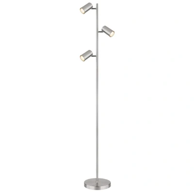 Image of Robby Multi Arm Floor Lamp Nickel Matt 3x GU10