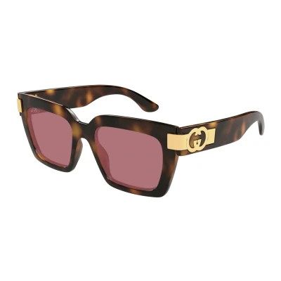 Image of Sunglasses Gucci Gg1689s col. 002 Donna Cat eye Havana