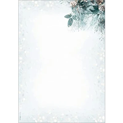 Image of SIGEL DP424 Christmas Motif Papers &quot;Eucalyptus magic&quot;, 90 gsm, A4, 100 sheets