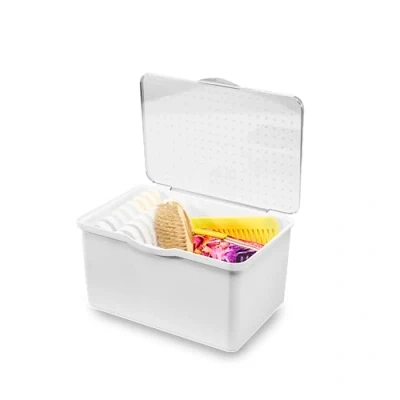 Image of madesmart Stacking Lid Bin, Medium, White