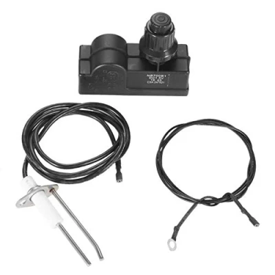 Image of gohantee Piezo Gas Grill Igniter with 2 Outlet AAA Battery Push Button Ignition Kit Replaces for Burner, Spark Generator Ignitor Ground Wire Burner