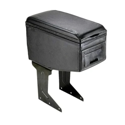 Image of Armrest Car Arm Rest Centre Console Storage Box Leather Cup Holders Black Universal Organizer