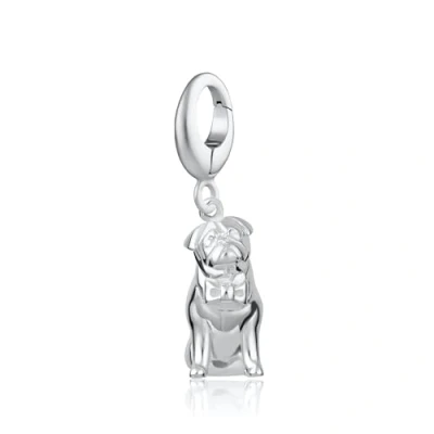 Image of Lily Charmed 925 Sterling Silver Pug Dog Charm