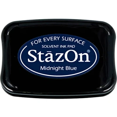 Image of Tsukineko StazOn Stamp Pad, Dark Blue