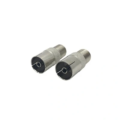 Image of sourcing map 2pcs Antenna CATV TV FM PAL Female to F Jack RF Coax Adapter