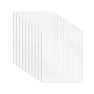 Image of DARENYI 10 Pcs Acrylic Sheet Clear Plastic 1mm Transparent for Drawing, Printing, Craft DIY, Picture Frame etc(15 x 10cm)