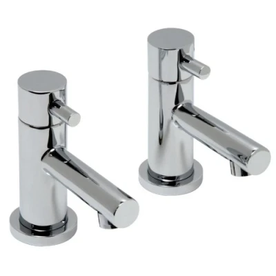 Image of Vado ZOO 106 C/P Chrome Double Lever Basin Pillar Taps, Handle