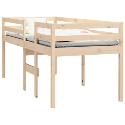 Image of vidaXL High Sleeper Bed without Mattress 90x190 cm Single Solid Wood Pine