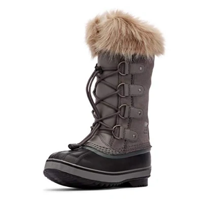 Image of Sorel Kids JOAN OF ARCTIC WATERPROOF Unisex Snow Boots, Black (Black x Dove) Youth, 4 UK