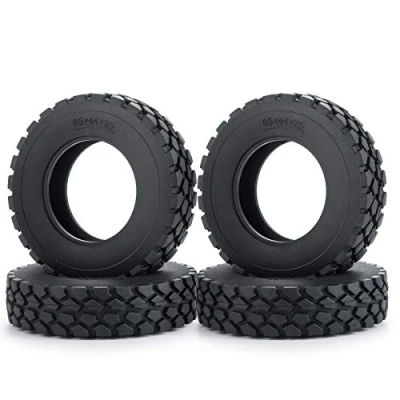 Image of AXspeed RC Rubber Wheel Tyres Tires for 1: 14 Tamiya Trailer Tractor Truck Crawler Car (25mm)