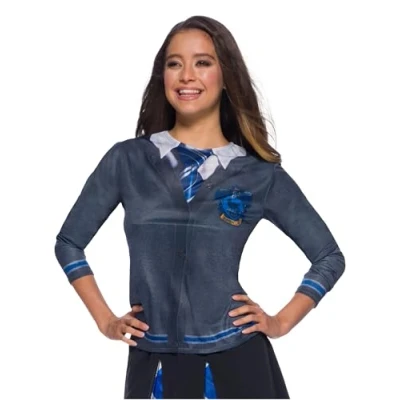 Image of Rubies Official Harry Potter Ravenclaw Costume Skirt and Top Bundle, Adult Fancy Dress Up, Size NS Small