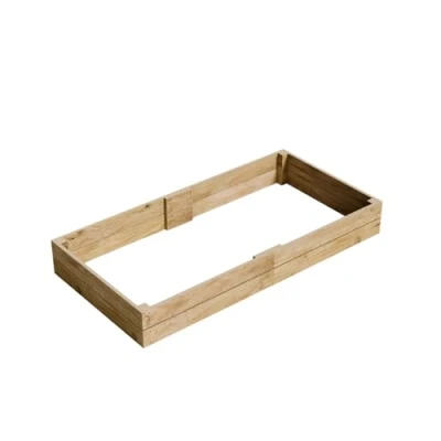 Image of Gro Garden Products Wooden Raised Bed 120cm L x 240cm W 30cm H Large Planters for Vegetables, Herbs, or Flowers Trough Planter Box with FSC Tanalised Timber