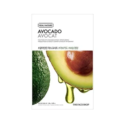 Image of The Face Shop Real Nature Mask Sheet Avocado moisturizing and nourishing All Skin Type (1 pack 20 g)